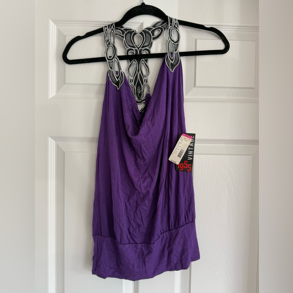 Y2K lace flame tank